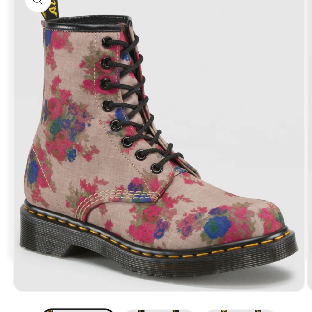 Dr. Martens Multicolor Floral Combat Boots